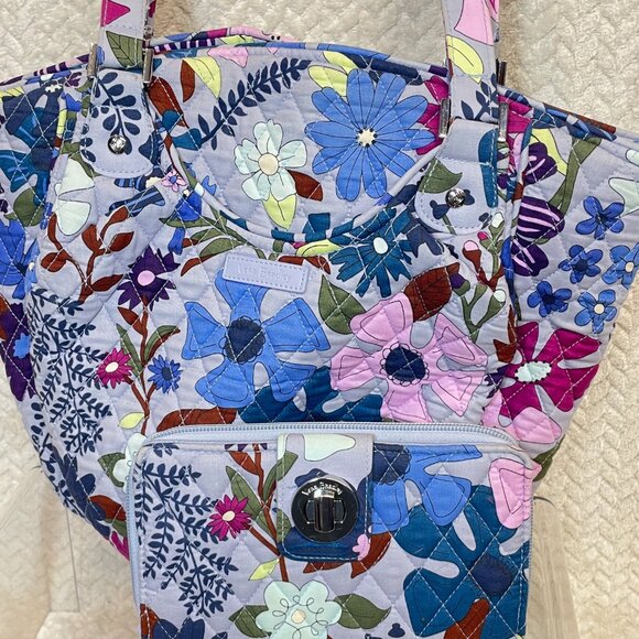 Vera Bradley Bengal Lily‎ Tote Bag & Wallet | Y2K Boho Chic Cottagecore Coquette - Picture 2 of 14